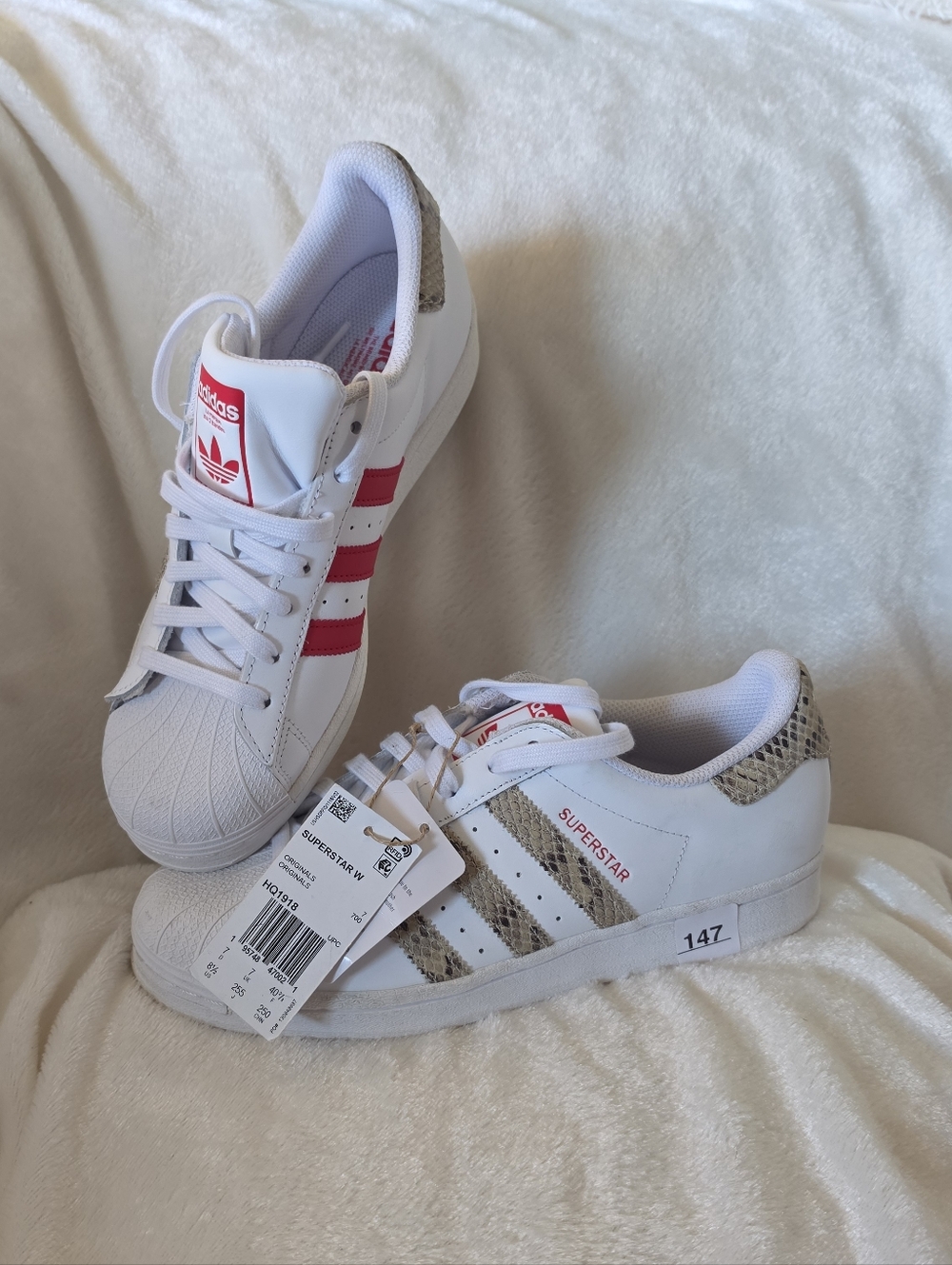 Adidas Womens Superstar 'White Snakeskin' (Style Code: HQ1918)